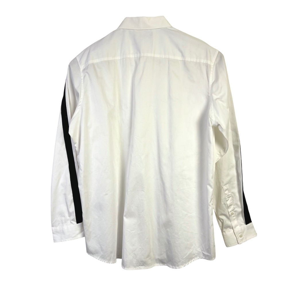 INC International Concepts Men's XL White Dress Shirt Black Stripe Long Sleeve - Picture 6 of 9